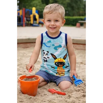 Chlapecké tričko Setino Chlapecké letní tílko ZAJÍČEK BING modré Modrá, Velikost: 110 110