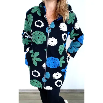 Dámský kabát Made in Italy Dámský pestrobarevný kabátek UNI, barva multikolor