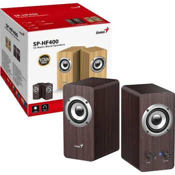GENIUS repro SP-HF400 Dark Brown/ 2.0/ 10W/ dřevěné/ barva tmavé dřevo