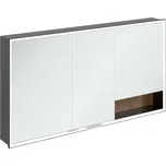 Villeroy & Boch My View+ - Zrcadlová skříňka s LED osvětlením 140x75x17 cm, 3 dvířka, Kansas Oak/matná černá B48214RH