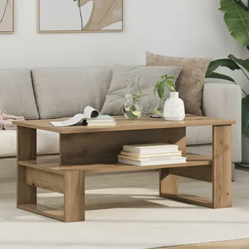 Obývací pokoj vidaXL Konferenční stolek Artisanový dub 90 x 50 x 40 cm [8000219]