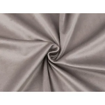 Stoklasa Velvet/samet oděvní hladký šedý/béžový 1,5/1 m