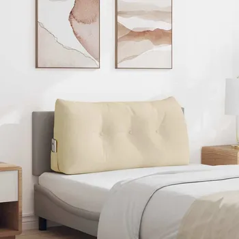 vidaXL Polštář na záda Krémová 100 x 24 x 50 cm textil [42014448]