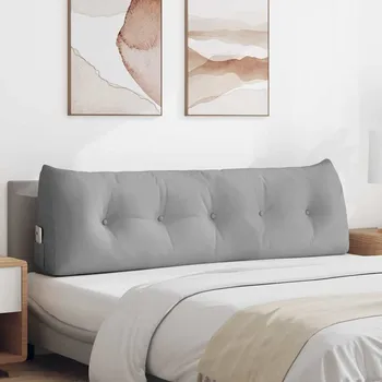 vidaXL Polštář na záda Oblačno šedá 160 x 24 x 50 cm textil [42014541]