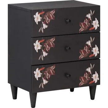 Ložnice vidaXL Noční stolek Vícebarevný 50 x 33 x 60 cm Masivní mangové dřevo [4018709]