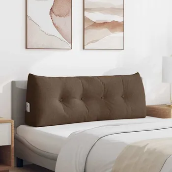 Polštář vidaXL Polštář na záda Hnědá 120 x 24 x 50 cm textil [42014474]