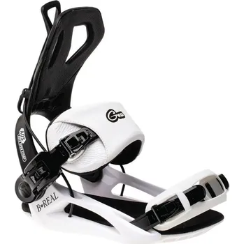 Vázání na snowboard Gnu snowboardové vázání B-Real White | Bílá | Velikost M