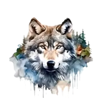 Nášivka Nažehlovací obrázek - vlk VII (9,0 x 8,7 cm)