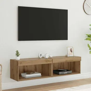 Obývací pokoj vidaXL TV skříně 2 pcs Artisanový dub 60 x 30 x 30 cm kompozitní dřevo [882963]