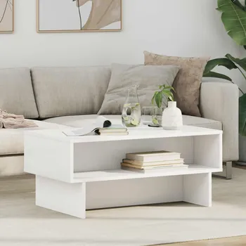 Konferenční stolek vidaXL Konferenční stolek Bílá 80 x 46 x 35 cm kompozitní dřevo [8000220]