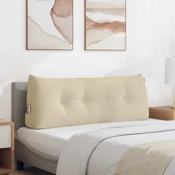 Bytový textil vidaXL Polštář na záda Krémová 120 x 24 x 50 cm textil [42014477]