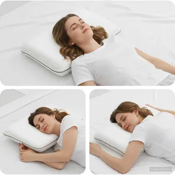 Dekorativní polštářek vidaXL Spací polštář Jednobarevný Bílá 60 x 40 x 10 cm [42020239]