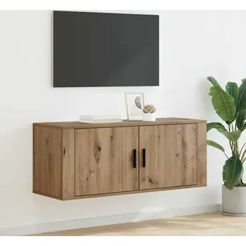 Televizní stolek vidaXL Nástěnný TV kabinet Nástěnný Artisanový dub 100 x 34,5 x 40 cm [881154]