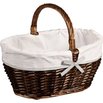 Kesper Nákupní košík s textilní vložkou, 45 x 34 cm, vrbový 17696