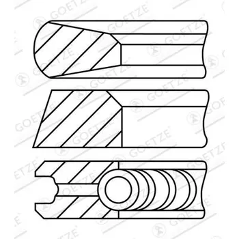 Píst motoru Sada pístních kroužků GOETZE ENGINE 08-784821-10