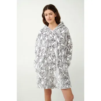 Dámská noční košile Vamp Fleecová noční košile s potiskem králíčka 21463