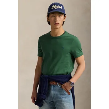 Bavlněné tričko Polo Ralph Lauren 710671438 zelená 79A, vel. L