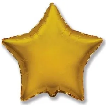 Balónek Flexmetal Balón foliový 45 cm Hvězda zlatá