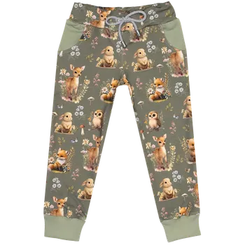 Tepláčky s kapsou - Lesní zvířátka Velikost: 152