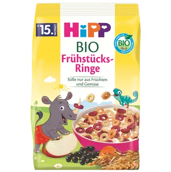 HIPP BIO Obilno-ovocné kroužky k&nbsp;snídani 120 g