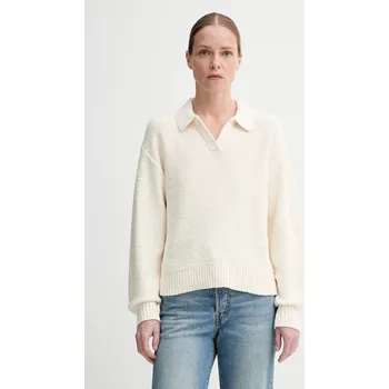 Dámský svetr Svetr Levi's SATELLITE POLO SWEATER 0012N béžová 01X, vel. S