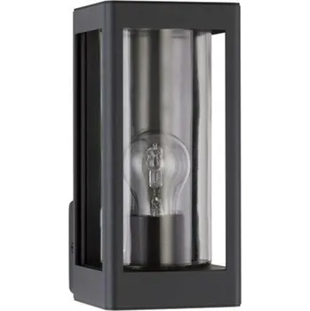 Venkovní osvětlení NOVA LUCE venkovní nástěnné svítidlo FIGO tmavě šedý hliník a čiré sklo E27 1x12W 220-240V bez žárovky IP54 9060192