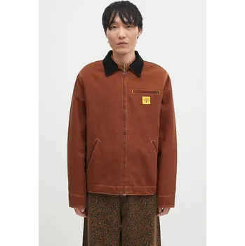 Bavlněná košilová bunda ICECREAM Canvas Lined Work, M, hnědá, 88X