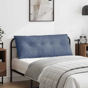 vidaXL Polštář na záda Modrá 120 x 50 cm Žebrovaná látka [42014825]