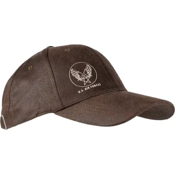 Kšiltovka Kšiltovka Baseball U.S.Air Force Leather Look (PU) hnědá univerzální