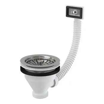 Alca plast Výpust Alcaplast A38 dřezová 6/4" s nerezovou mřížkou pr.115 a flexi přepadem