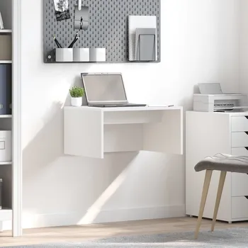 Psací stůl vidaXL Nástěnný stolek Nástěnný Bílá 60 x 45 x 30 cm kompozitní dřevo [891384]