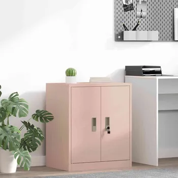 Zásuvkový kontejner vidaXL Úložná skříňka Růžová 60 x 40 x 70 cm Ocel [891719]