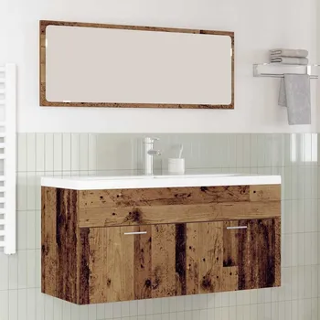 Nábytek vidaXL Koupelnová skříň Nástěnný Staré dřevo 100 x 38,5 x 46 cm [3415744]