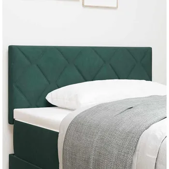 vidaXL LED hlavová deska Tmavě zelená 100 cm Umělá kůže [3338210]