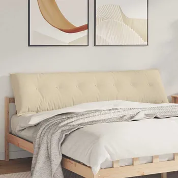 vidaXL Polštář na záda Krémová 200 x 19 x 50 cm textil [42014966]