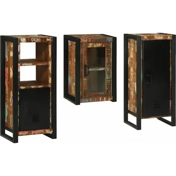 Koupelnový nábytek vidaXL Sada koupelnového nábytku 3 pcs Masivní znovu použité dřevo [3305705]