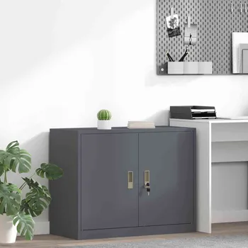 vidaXL Úložná skříňka Antracit 90 x 40 x 70 cm Za studena tažená ocel [891636]