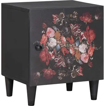 Noční stolek vidaXL Noční stolek s dvířky Černá 40 x 33 x 46 cm [4018696]
