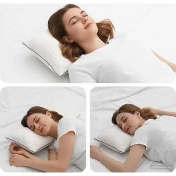 Dekorativní polštářek vidaXL Spací polštář Bílá 50 x 30 x 11 cm [42020220]