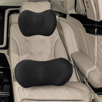 Dekorativní polštářek vidaXL Polštář s polštářem Nastavitelná 2 pcs Černá 4D síťovina [42012714]