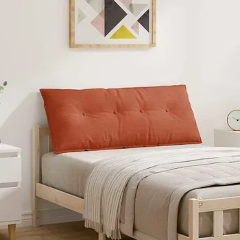 Polštář vidaXL Polštář na záda Červená oranžová 120 x 50 cm Žebrovaná látka [42014829]