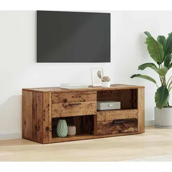 Televizní stolek vidaXL Televizní skříň Staré dřevo 100 x 35 x 40 cm kompozitní dřevo [881012]
