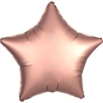 Balónek Flexmetal Balón foliový 45 cm Hvězda růžovo zlatá - Rose gold