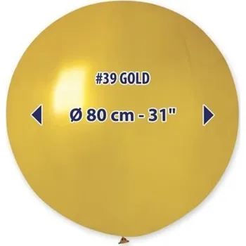 Balónek Gemar Balloons Balón latex metalický 80 cm - zlatý 1 ks