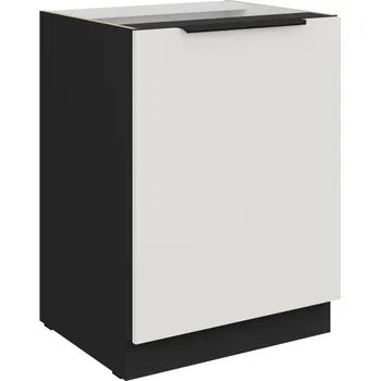 Kuchyňská skříňka Dolní jednodveřová skříňka LUNARA - šířka 60 cm, bílá / černá