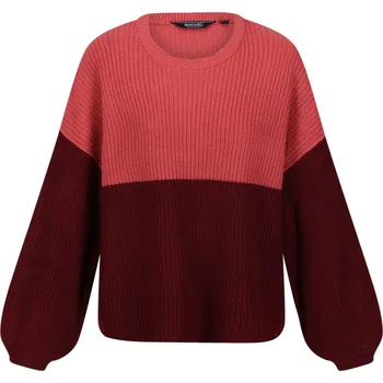 Pánský svetr REGATTA Dámský pletený svetr L VÍNOVÁ|ČERVENÁ