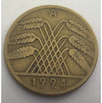 Sběratelství Stará mince 10 pfennig 1924 A