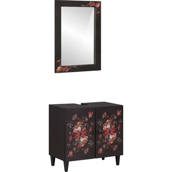 Koupelnový nábytek vidaXL Sada koupelnových skříněk Nástěnný 2 pcs Masivní mangové dřevo [3310141]