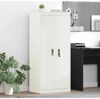 Zásuvkový kontejner vidaXL Úložná skříňka Bílý 60 x 40 x 140 cm Ocel [891741]