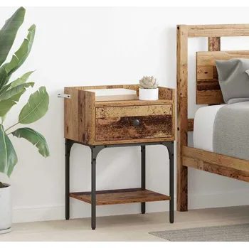 Noční stolek vidaXL Noční stolek 2 pcs Staré dřevo 40 x 29 x 60 cm kompozitní dřevo [881827]